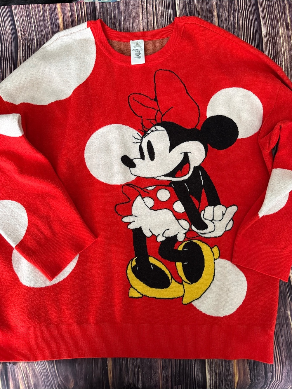 Red Minnie Mouse Graphic Sweater - Women's